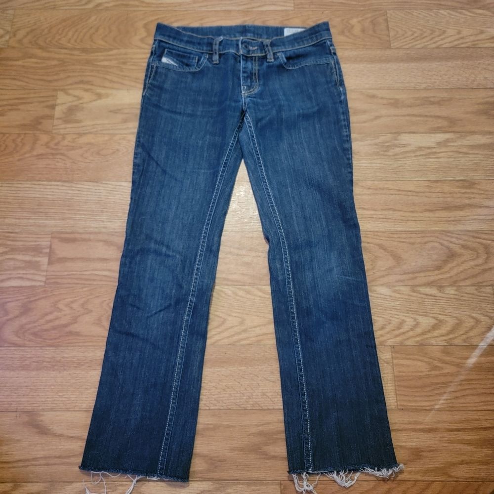 Diesel 'Liv' Low Rise Raw Hem Jeans